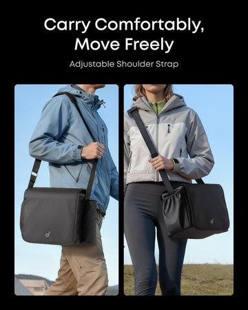Soundcore Nebula Portable Carry Bag for P1&P1i Projector, Compact and Lightweight Travel Case with Adjustable Storage, Shoulder Strap, and Durable