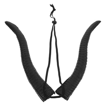 Halloween Foam Horn Headband Adjustable Black Sheep Horns Hair Accessory for Cosplay, Costume Party, and Festive Decorations