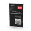 Magiarcana 2x2 Coin Flip Sleeves - 1000pcs, No Stapler Needed, Protectors & Holders for Collectors & Miniature Coins - Reusable Self Seal