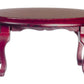 Dollhouse Miniature 1:12 Scale Mahogany Oval Coffee Table #T3084