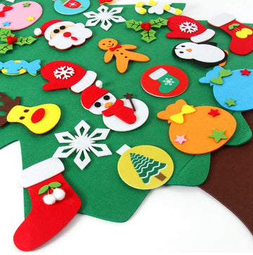 MYHJL DIY Felt Christmas Tree Merry Christmas Decoration for Home Xmas Gifts Cristmas Tree Ornaments New Year 2024(02#)