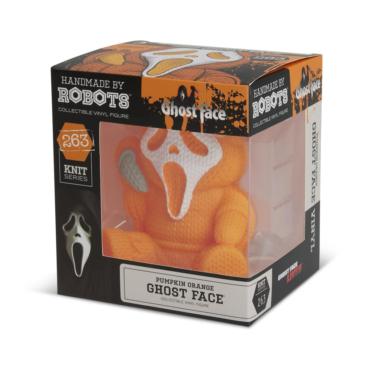 Handmade by Robots - Ghost Face #264 (Limited Edition Pumpkin Orange Glow in the Dark)