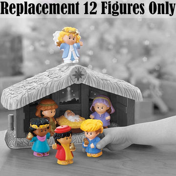 Replacement Parts for Fisher Price Little People Christmas Story - J2404 ~ Camel, Donkeys, Sheep, Wise Men, Mary, Joseph, Angel, Baby Jesus, and Calf