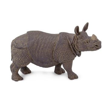 Safari Ltd. Indian Rhino Figurine - Realistic 5" Rhinoceros Figure - Educational Toy for Boys, Girls, and Kids Ages 3+