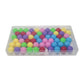 Yoeevi 60 Pcs Chinese Checkers Marbles Balls in 6 Colors,Game Replacement Balls with Plastic Box for Marble Run, Marbles Game