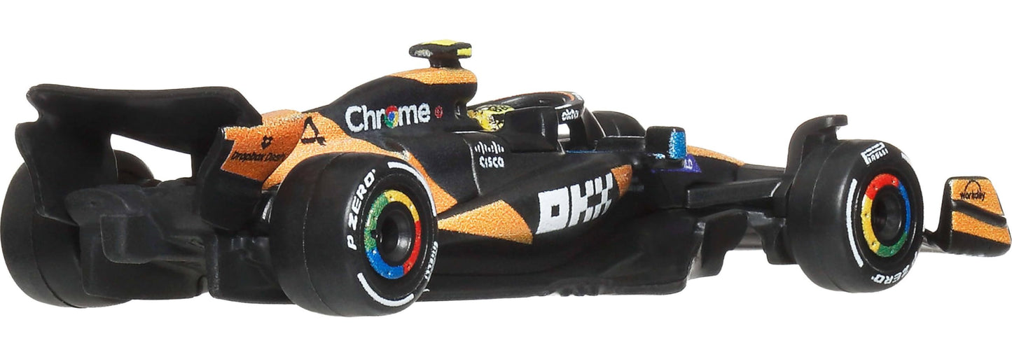 Hot Wheels 1:64 Scale Premium Die-Cast Formula 1 Collectible Toy Race Car with Real Riders Tires & Metal/Metal Body & Chassis