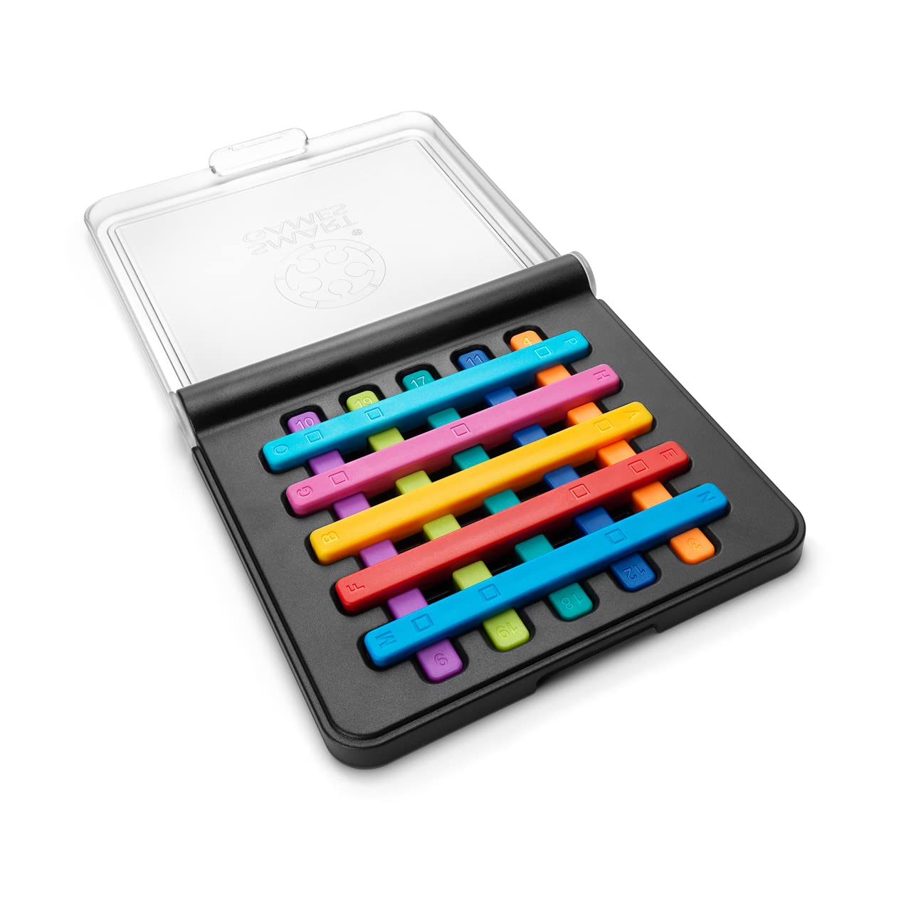 SmartGames IQ Stixx Stacking Travel Game with 120 Challenges for Ages 7 - Adult