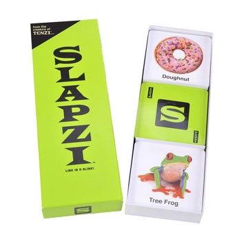TENZI SLAPZI Full-Sized Edition - Includes 120 Picture Cards, 65 Clue Cards - The Quick Thinking and Fast Matching Card Game for All Ages - 2-8