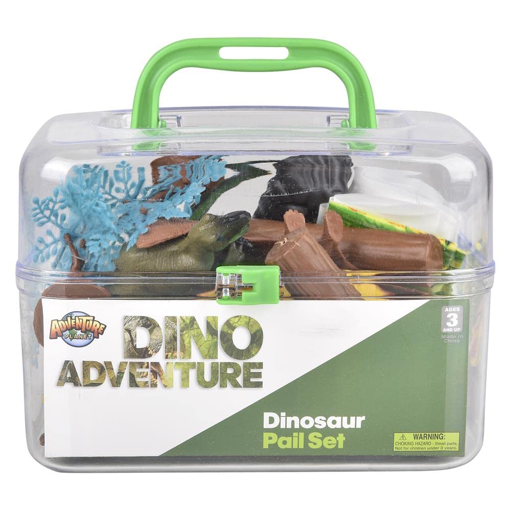 Adventure Planet Dinosaur Set with Carrying Case, 20-Piece