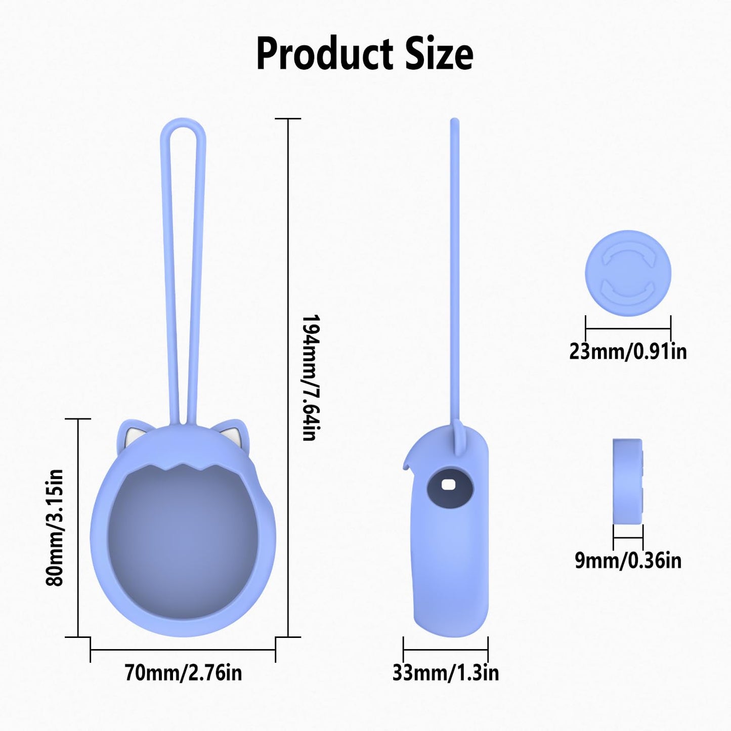 Geiomoo Silicone Cover for Tamagotchi Paradise Case Interactive Virtual Pet, Soft Flexible Scratch Resistant Protective (Luminous Blue)