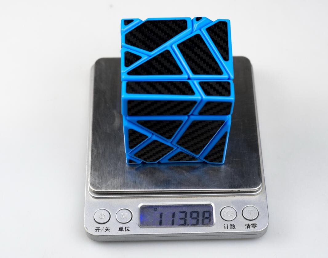 Cuberspeed Ghost 3x3 Blue Magic Cube 3x3 Ghost 3x3x3 Speed Cube with Black Carbon Fiber Stickers