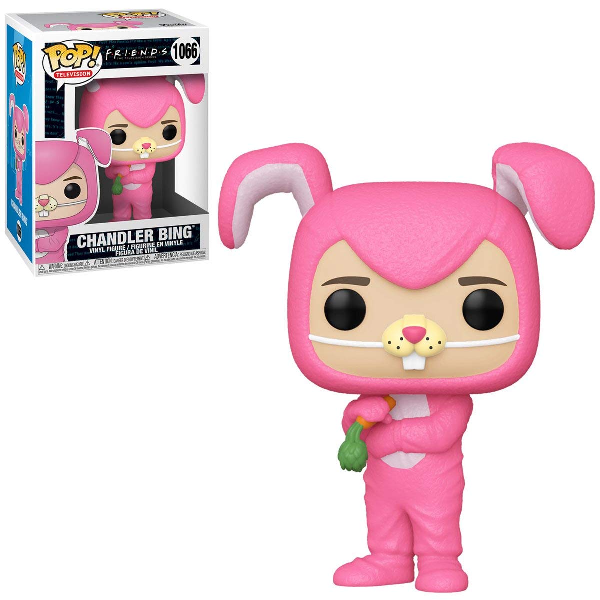 Funko Pop! TV: Friends - Chandler Bing as Bunny Vinyl Figure (Bundled with Compatible Box Protector Case), Multicolored, 3.75 inches