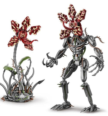 LQPFBSM 2-in-1 Strange Cannibal Flower Building Block Set 858 Pcs Botanical Monster Action Figure for Adults & Teens Sci-Fi Horror Creature Model Kit