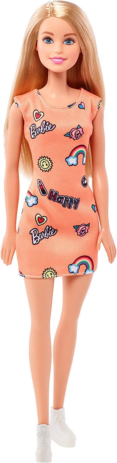 Barbie Pink-Tastic Doll, Floral Art On Black Dress