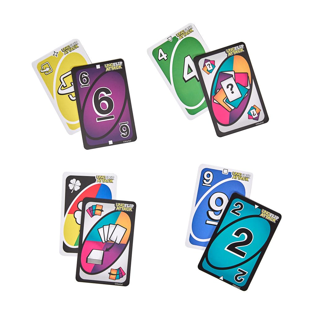 Mattel Games UNO Flip Attack Card Game, Ages 7+, 2-10 Players