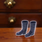 1Pair Black 1/12 Miniature Rubber Boots Dollhouse Garden Accessories?Dollhouse Accessories?Dollhouse Accessories