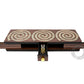 House of Cribbage - 3 Track - Spiral Design Continuous Cribbage Board/Box Inlaid in Rosewood/Maple Wood - Separate Storage Space for Two Deck of Cards