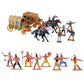NWFashion 55PCS/Set West Cowboys American Indians Plastic Figure Playset Accessories