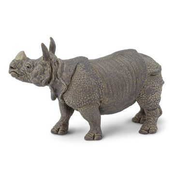 Safari Ltd. Indian Rhino Figurine - Realistic 5" Rhinoceros Figure - Educational Toy for Boys, Girls, and Kids Ages 3+