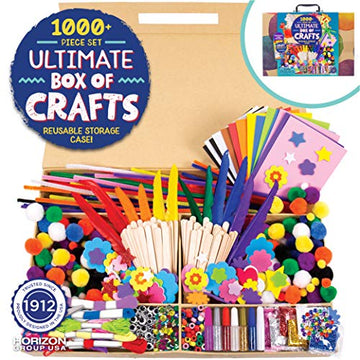 Made By Me Ultimate Craft Box, Art & Craft Activities 1000 Piece Set, Storage Case, Great for Preschool Arts & Crafts, Adult & Group Projects, Craft