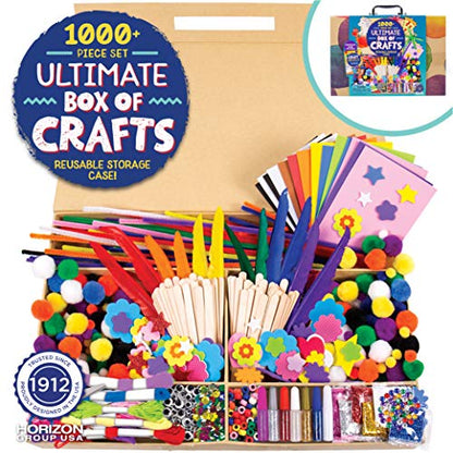 Made By Me Ultimate Craft Box, Art & Craft Activities 1000 Piece Set, Storage Case, Great for Preschool Arts & Crafts, Adult & Group Projects, Craft