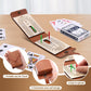 BEHEGTYE Foldable Travel Cribbage Board Game Set, Leather Cribbage Board Set - 6 Pegs, 1 Playing Card and Instruction, Portable Travel Cribbage Board