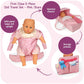 Badger Basket First Class 5-Piece Doll Travel Set for 18-Inch Dolls - Includes Travel Bed, Carrier, Reversible Blanket, and Accessories in Pink Stars