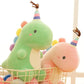 VHYHCY Stuffed Animal Plush Toys, Cute Dinosaur Toy, Soft Dino Plushies for Kids Plush Doll Gifts for Boys Girls (Green, 9 Inch)