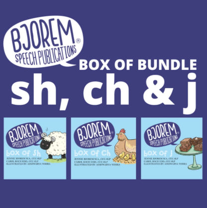 Bjorem Speech® Box of CH, SH, and J Bundle - Speech Therapy Sound Cards for Articulation & Language Development | Engaging Speech Practice Tool