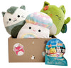 Squishmallows Official Kellytoy 8" Plush Mystery Pack - Styles Will Vary that Includes Three 8" Plush and One Squooshems