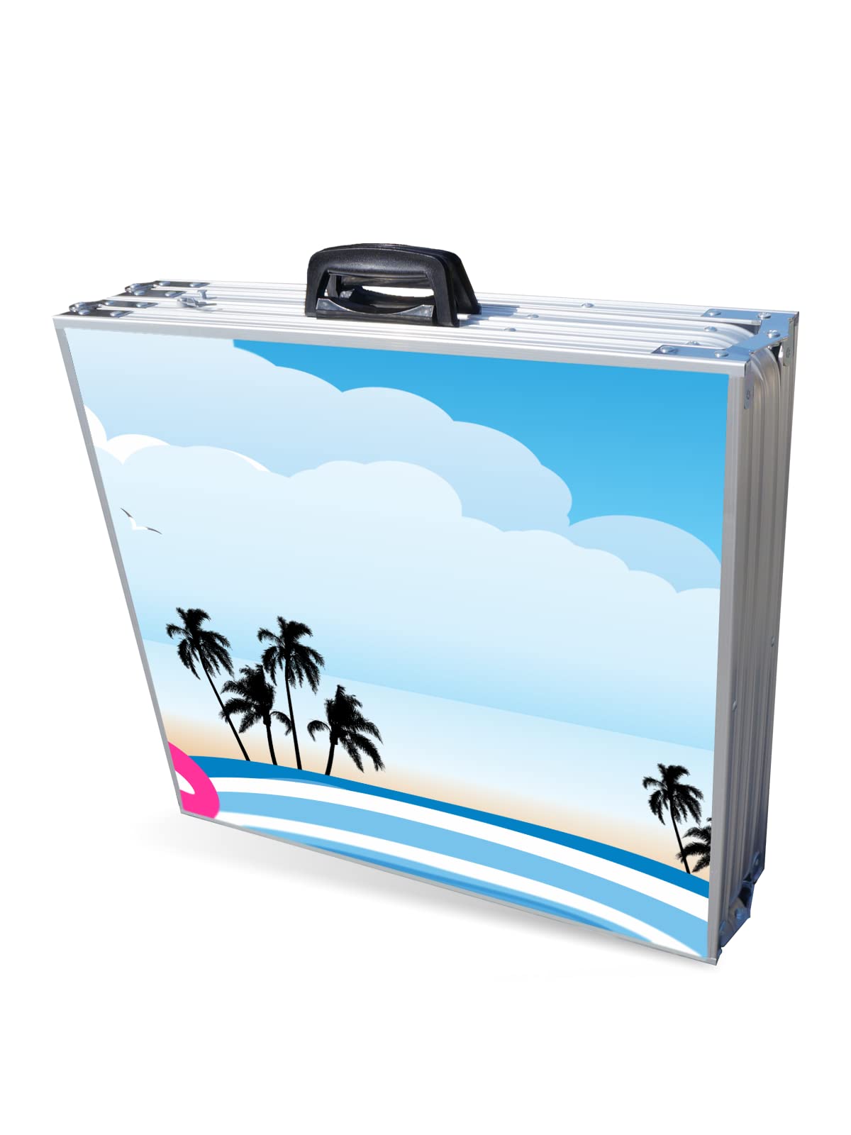 PARTYPONG 8-Foot Folding Beer Pong Table - Hibiscus Edition (Base Model)