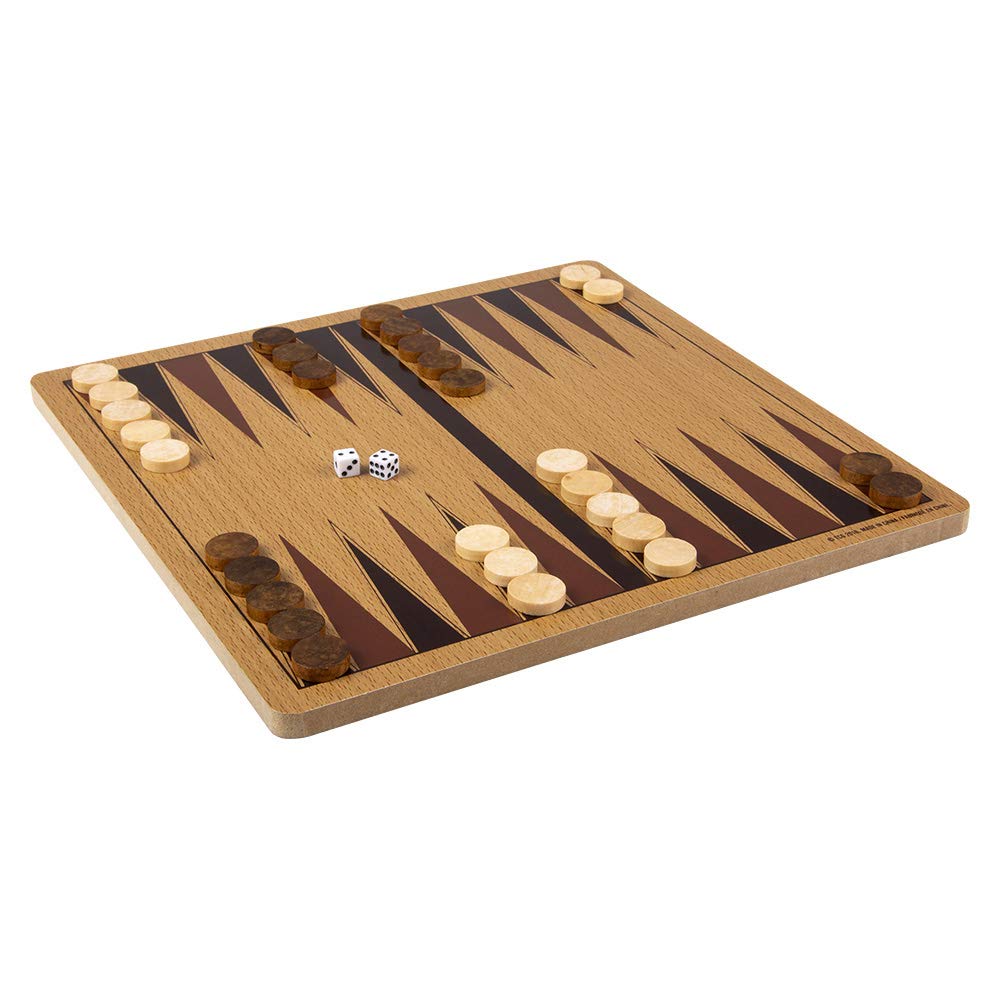 Rhode Island Novelty 10 Inch Wooden Backgammon, One per Order