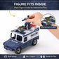 Liberty Imports 8 PCS Police Rescue Patrol Toy Vehicles and Figures Playset - Helicopter, SWAT Truck, Motorcycle, Action Figures, K-9, Weapons,