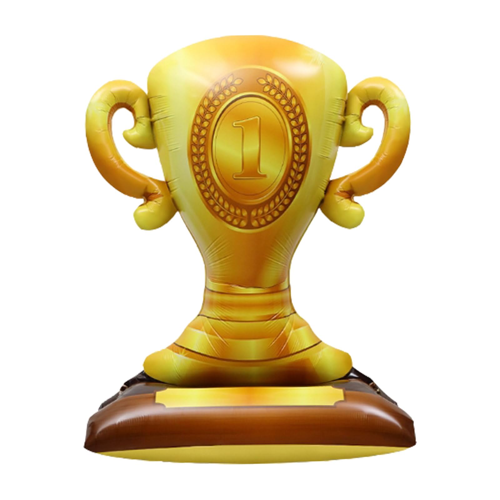 4D Giant Trophy Standing Balloon Gold Champion Foil Balloons,First Prize Balloon for Sports Party Supplies Basketball Football Soccer Birthday