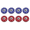 TORPSPORTS(Dia.58mm 2-1/4'' Shuffleboard Pucks, Set of 8 Blue/Red