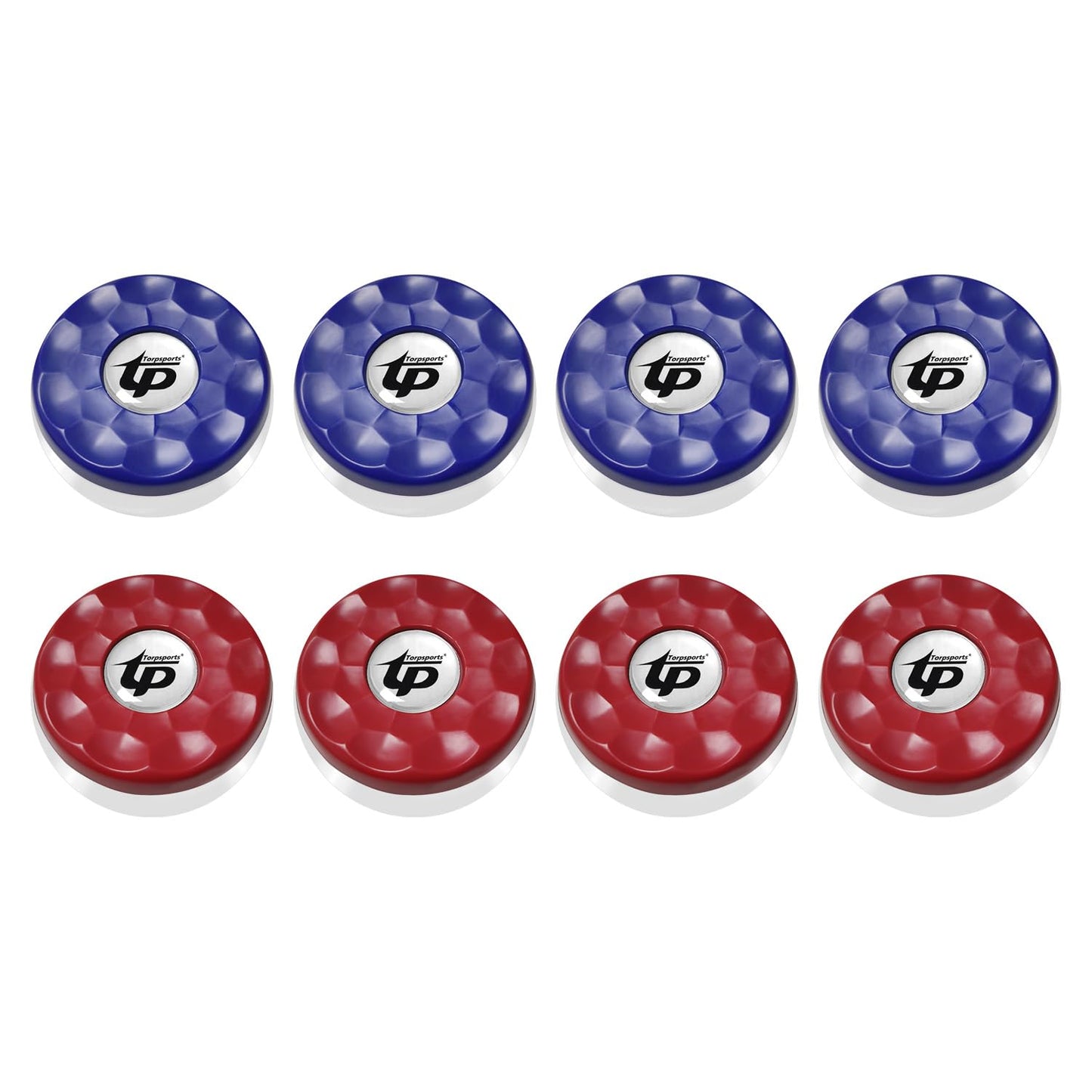 TORPSPORTS(Dia.58mm 2-1/4'' Shuffleboard Pucks, Set of 8 Blue/Red