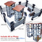 ELEFOCUS Military Base Building Blocks Set,Ww2 Army Weapons Pack,Swat Gear Team,Watchtower,Custom Miniguns,Witch 10 Soldier Figures