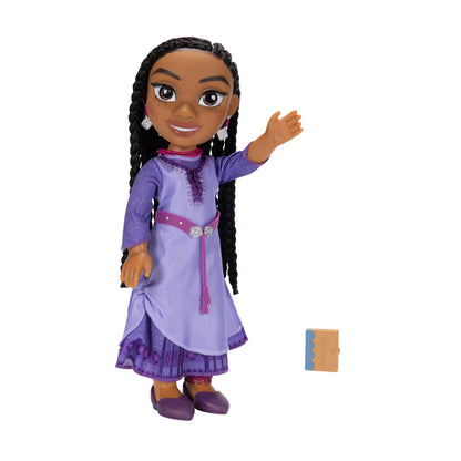 Jakks Pacific Disney's Wish Asha Doll, 14” / 35cm Tall Doll with Royal Reflection Eyes and Hand Braided Hair, Includes Removable Dress and Shoes for