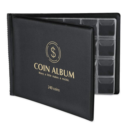 MUDOR Coin Collection Holder Album for Collectors, 240 Pockets Coin Book