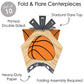 Big Dot of Happiness Nothin’ but Net - Basketball - Table Decorations - Baby Shower or Birthday Party Fold and Flare Centerpieces - 10 Count