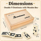 Smilejoy Dominoes Set for Adults, Double Nine Domino Set for Classic Board Games, Dominoes Double 9 for Family Games with Natural Wooden case