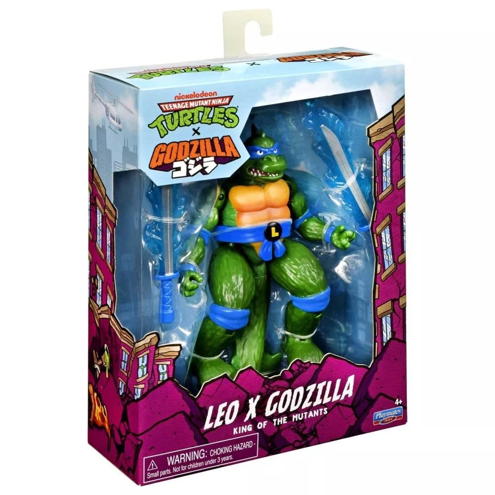TEENAGE MUTANT NINJA TMNT x Godzilla: Godzilla Leo Action Figure with Accessories by Playmates Toys