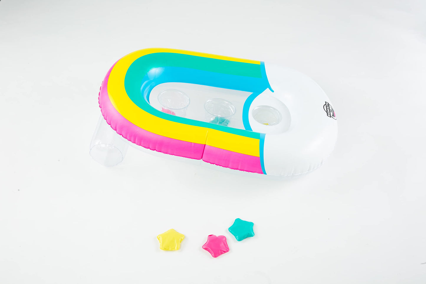 BigMouth Inc Rainbow Toss Game, Inflatable Pool Cornhole, Summer Water Game for Kids & Adults, Poolside Fun Water Toys
