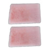 2Pcs Pink Square Carpet, Miniature Fluffy Rug, Lightweight Dollhouse Decor for 1/12 Scale