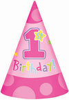 amscan Hugs & Stitches Girl Party Hats - Party Supplies