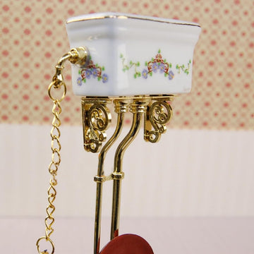 Tiny Ceramic Toilet for Dollhouses Bathroom 1/12 Scale Miniature Furniture Model with Detailed Design