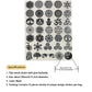 METAL ARTEM 35 pcs/lot Flower of Life Metal Sticker Geometry Orgone Pyramid Sticker Self Adhesive Decals (Black)