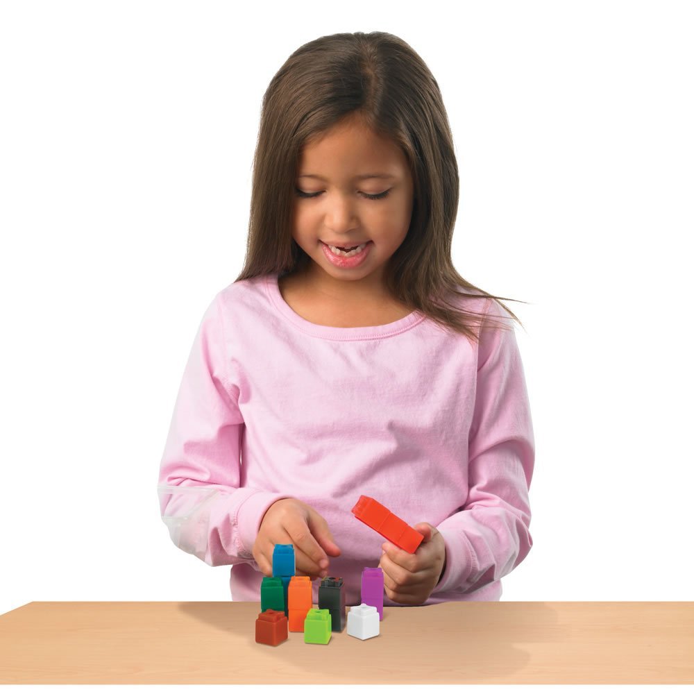 Hand2mind Interlocking UniLink Cubes, Plastic for Early Math, Connecting for Kids Learning, manipulatives, Counting for Preschool Classroom Supplies