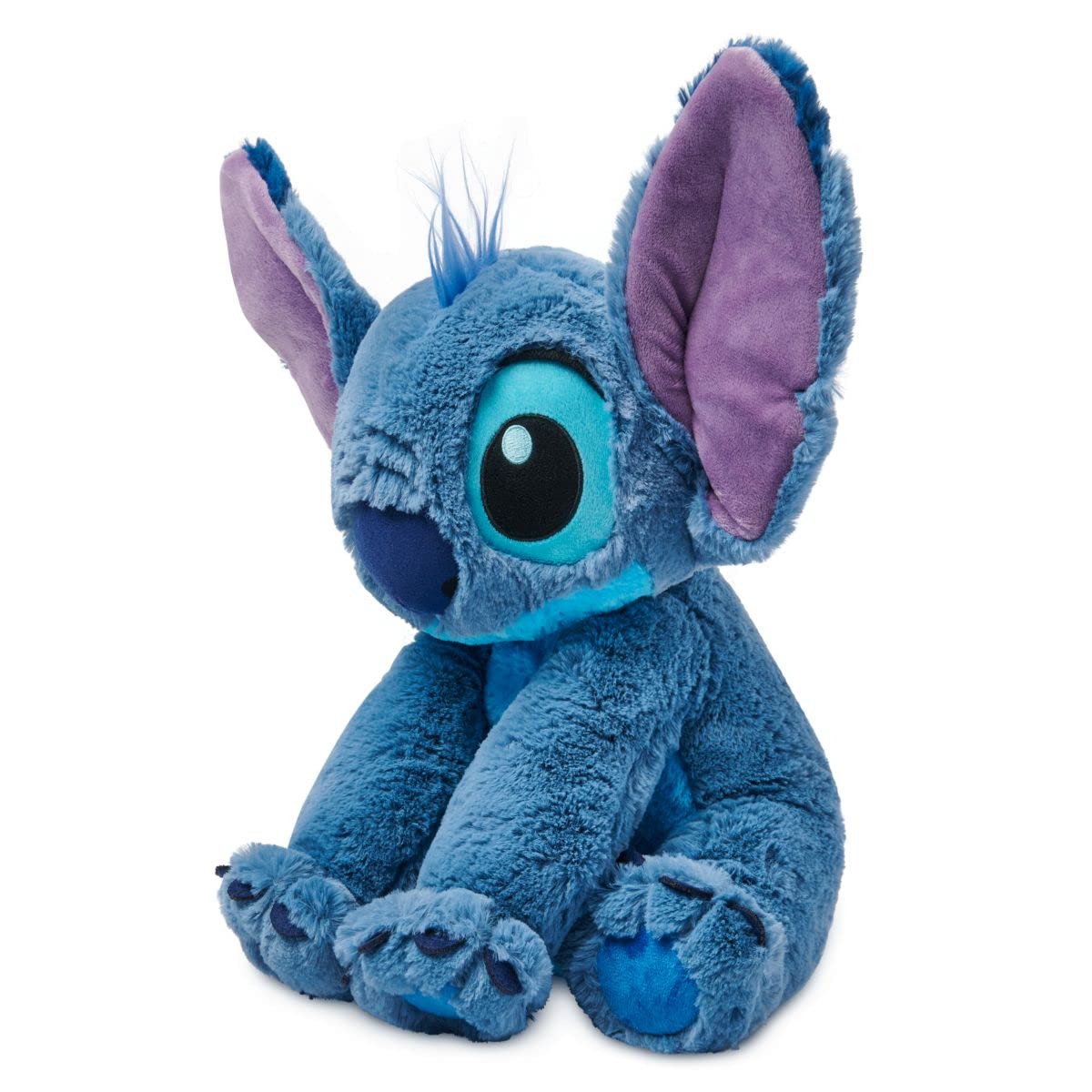 Disney Store Official Stitch Medium Soft Toy for Kids, Cuddly Character with Fuzzy Texture and Embroidered Details, Flexible Floppy Ears, Disney