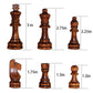 Hellpnoom Wooden Chess Pieces, Tournament Staunton Wood Chessmen Pieces Only, 3 Inch King Figures Chess Game Pawns Figurine Pieces, Replacement
